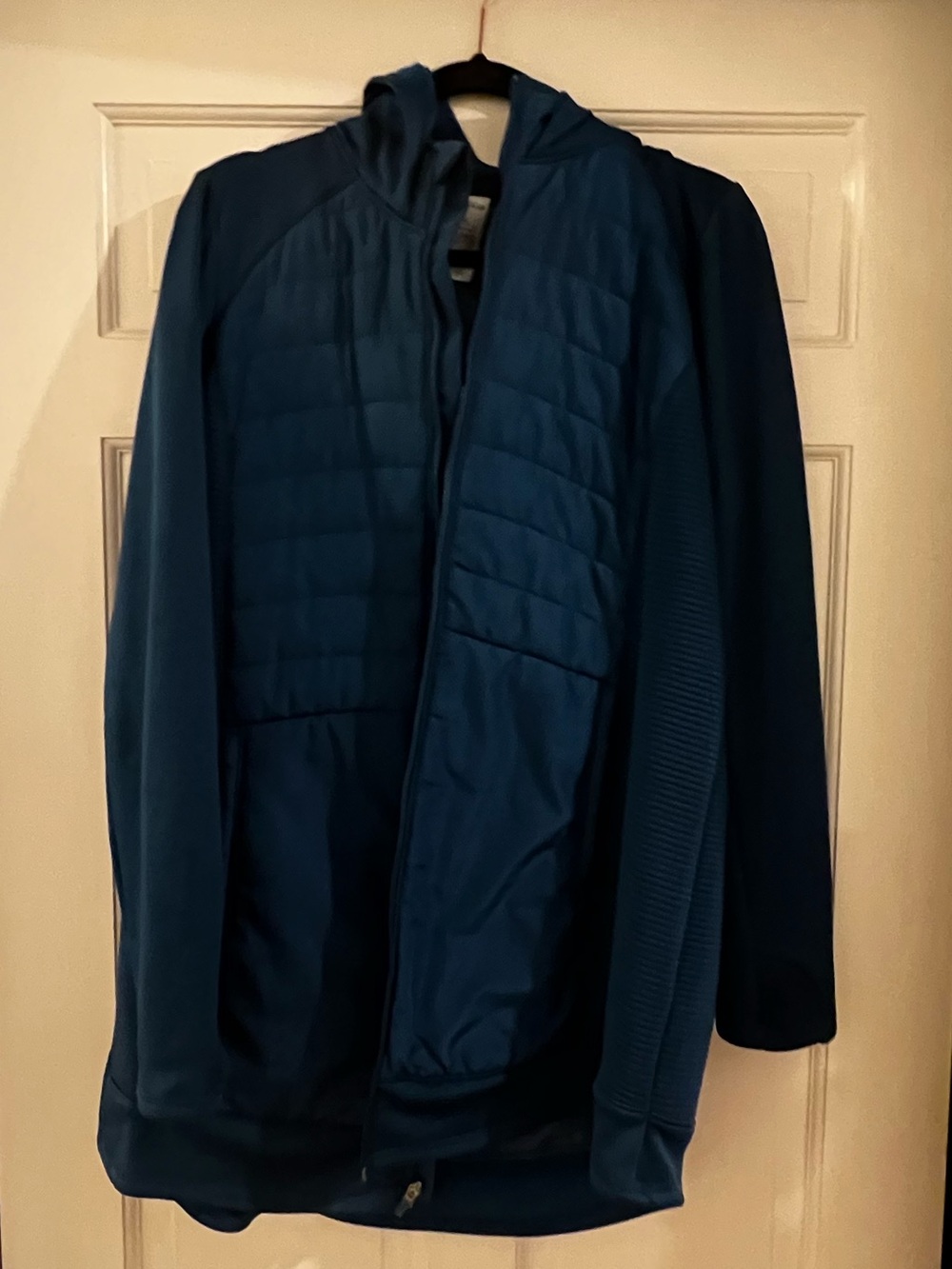 Women’s Tek Gear Long Hooded Quilted Jacket - Navy